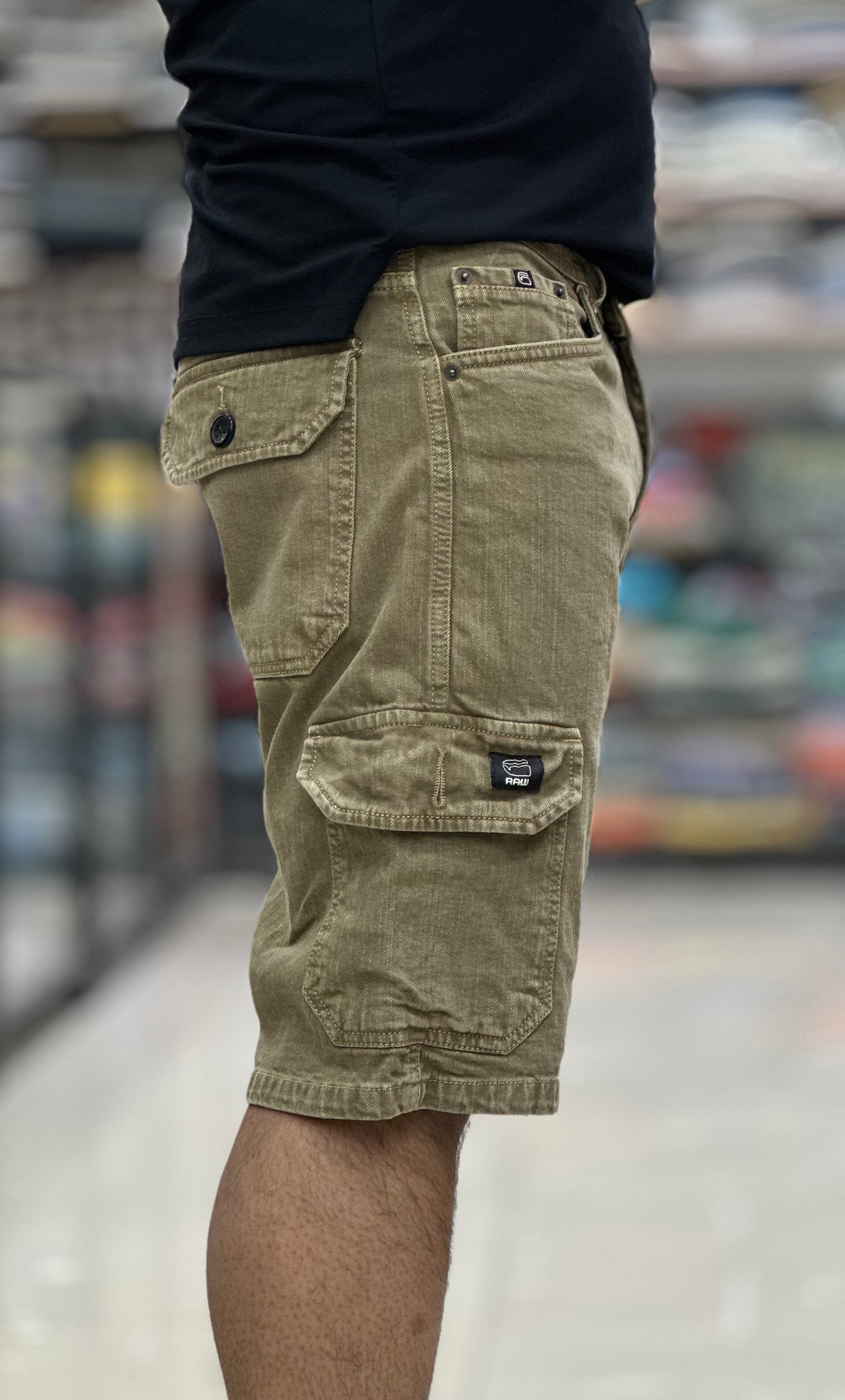 Cargo Denim Shorts