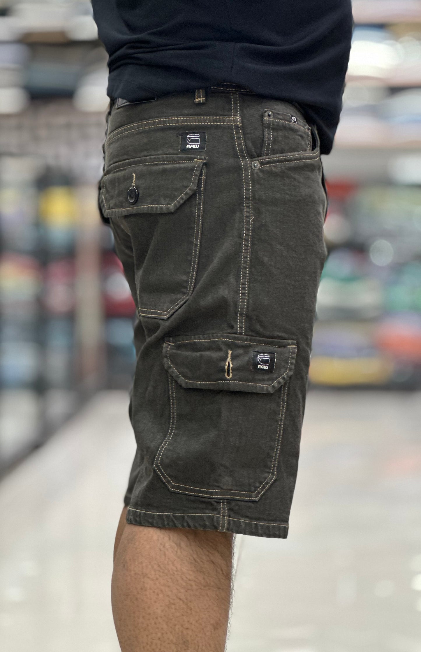 Cargo Denim Shorts