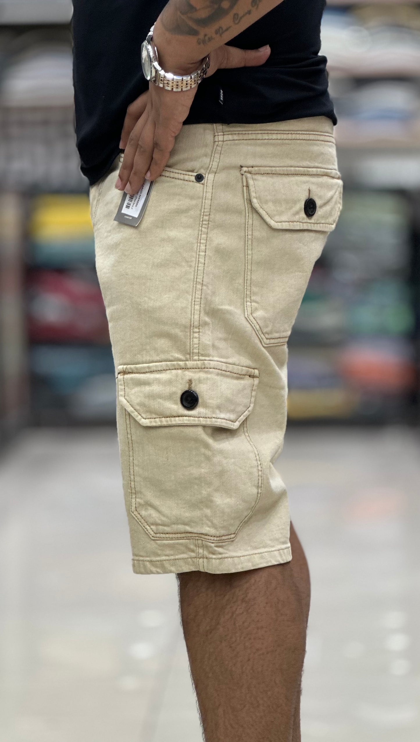 Cargo Denim Shorts