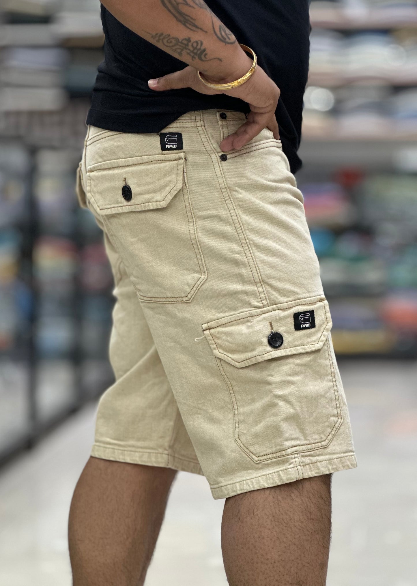 Cargo Denim Shorts