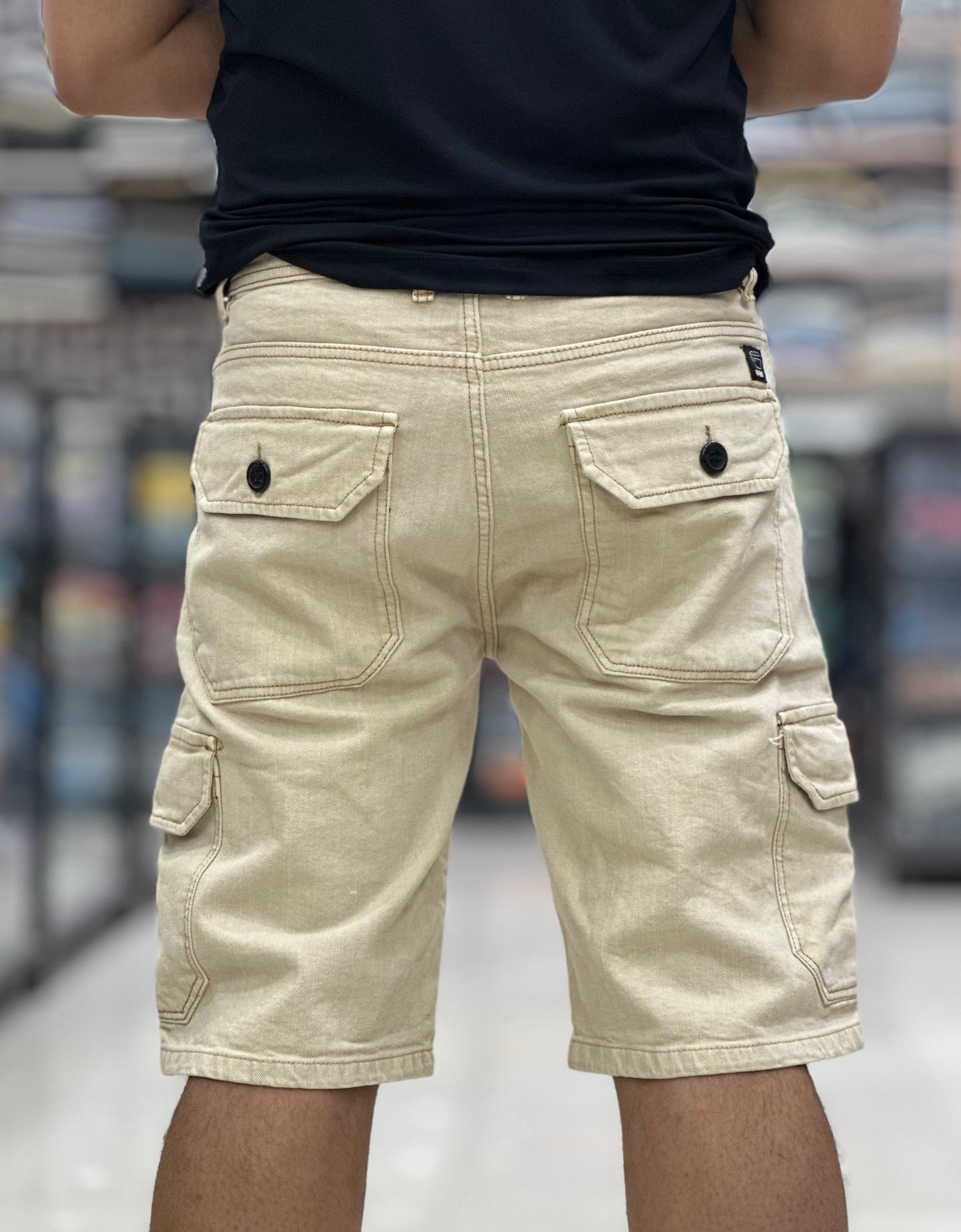 Cargo Denim Shorts