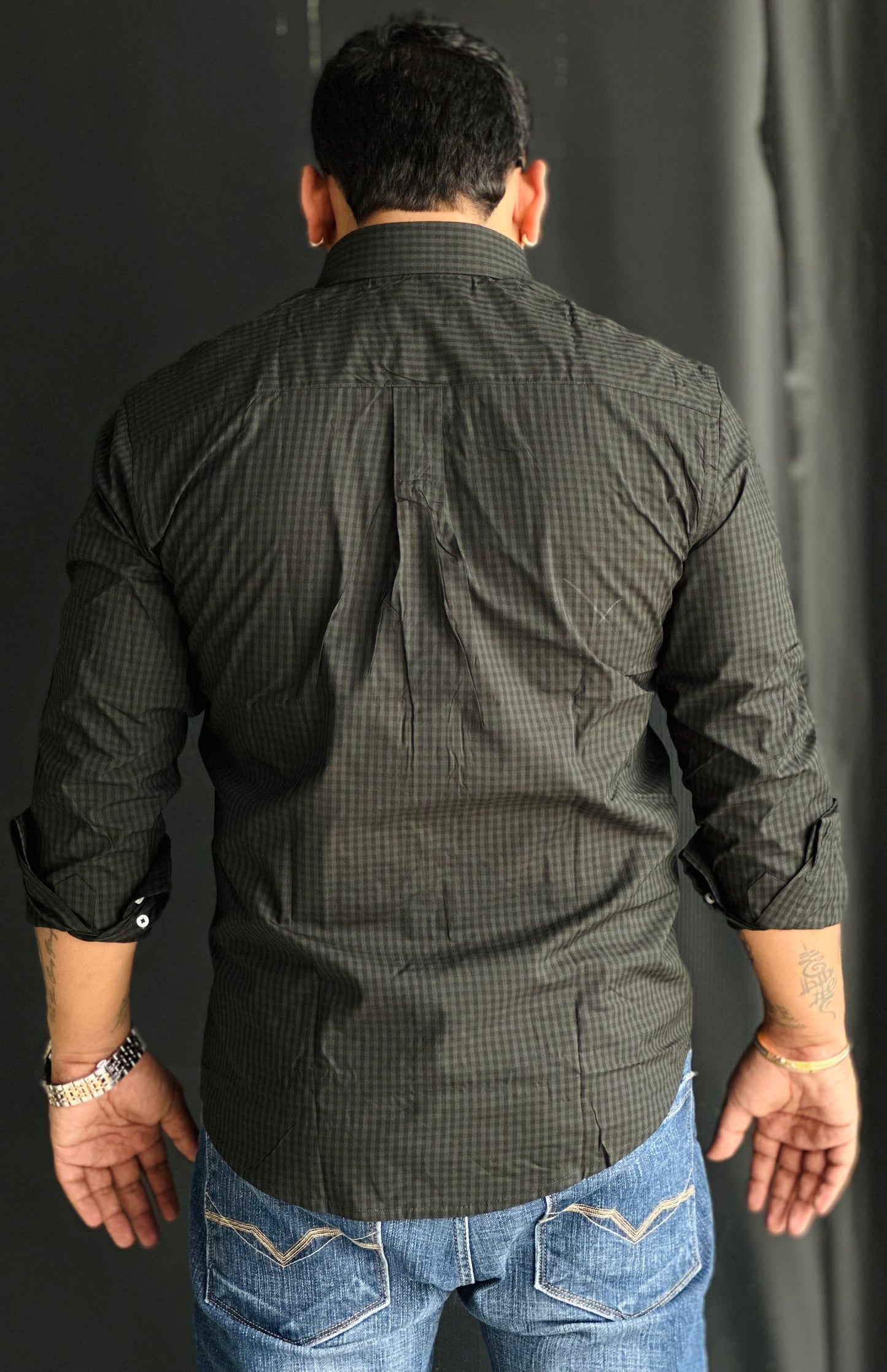 Dark Micro-Check Shirt