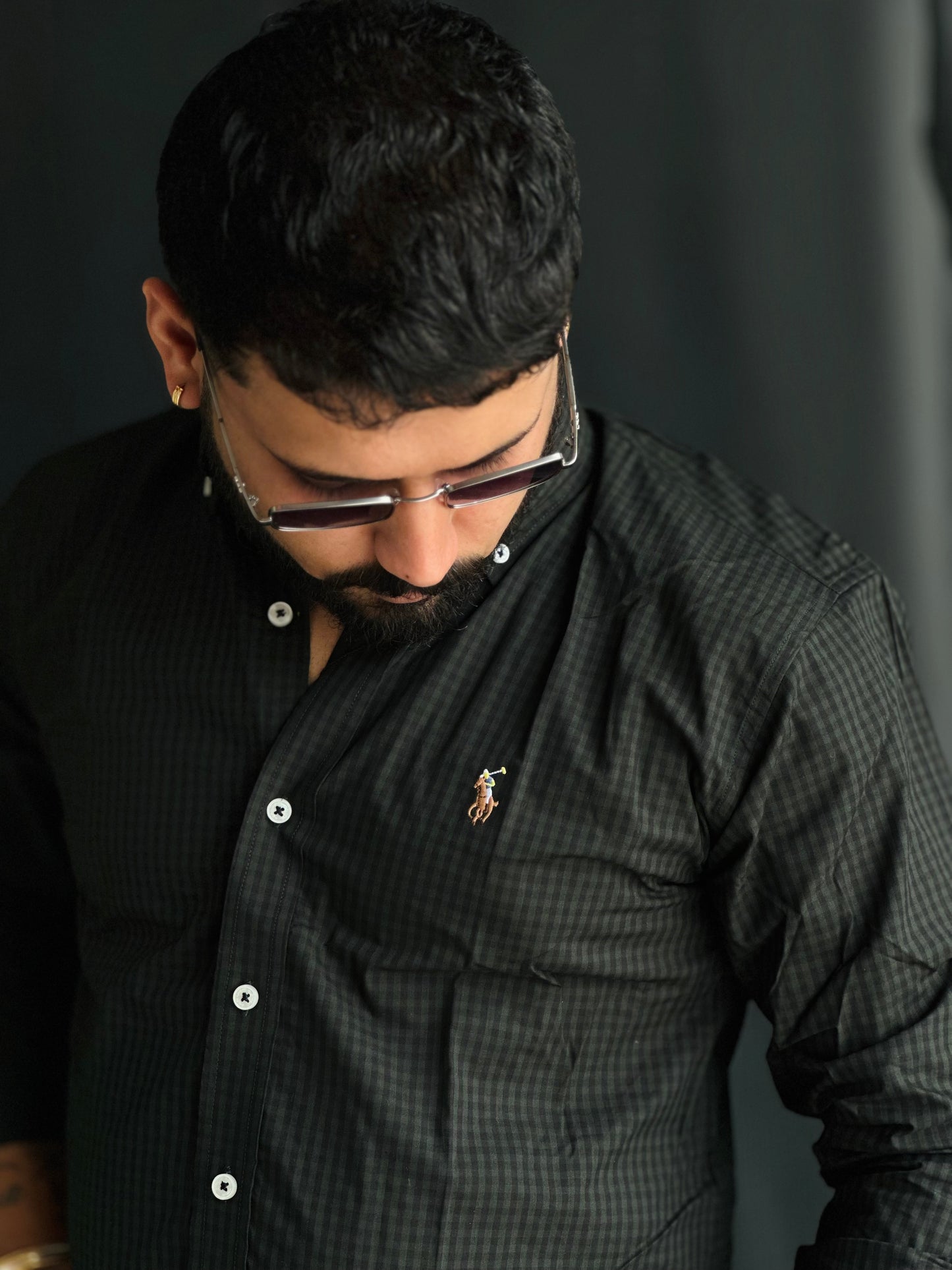 Dark Micro-Check Shirt
