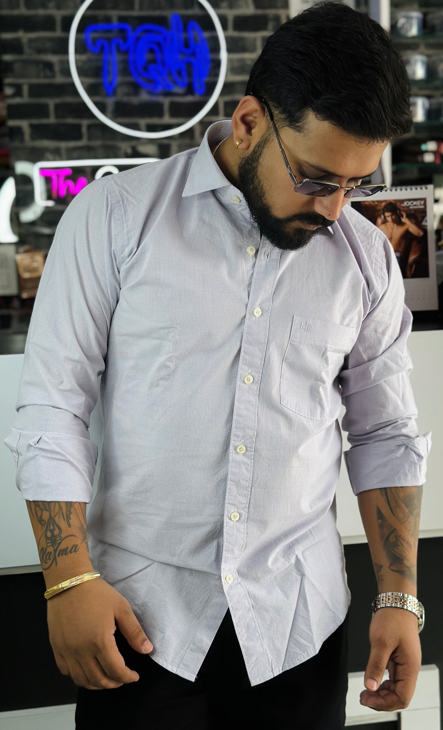 Micro check Shirts