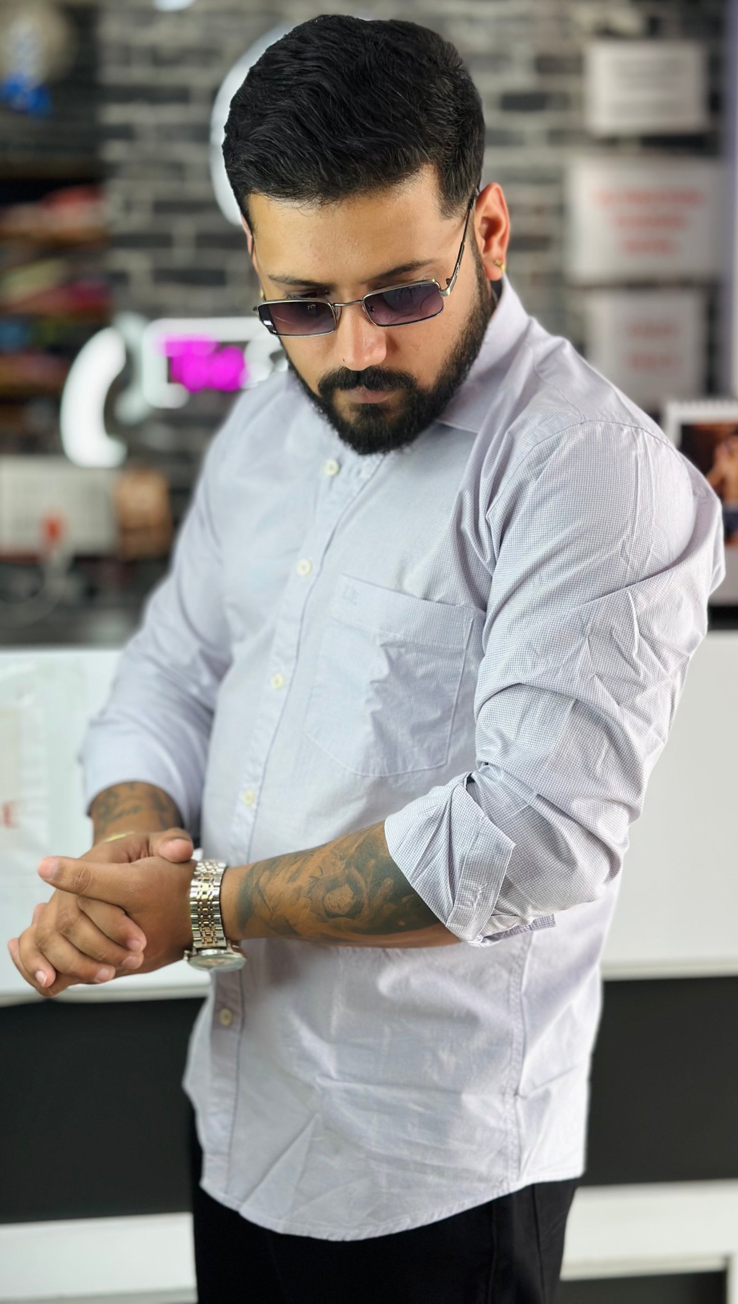 Micro check Shirts
