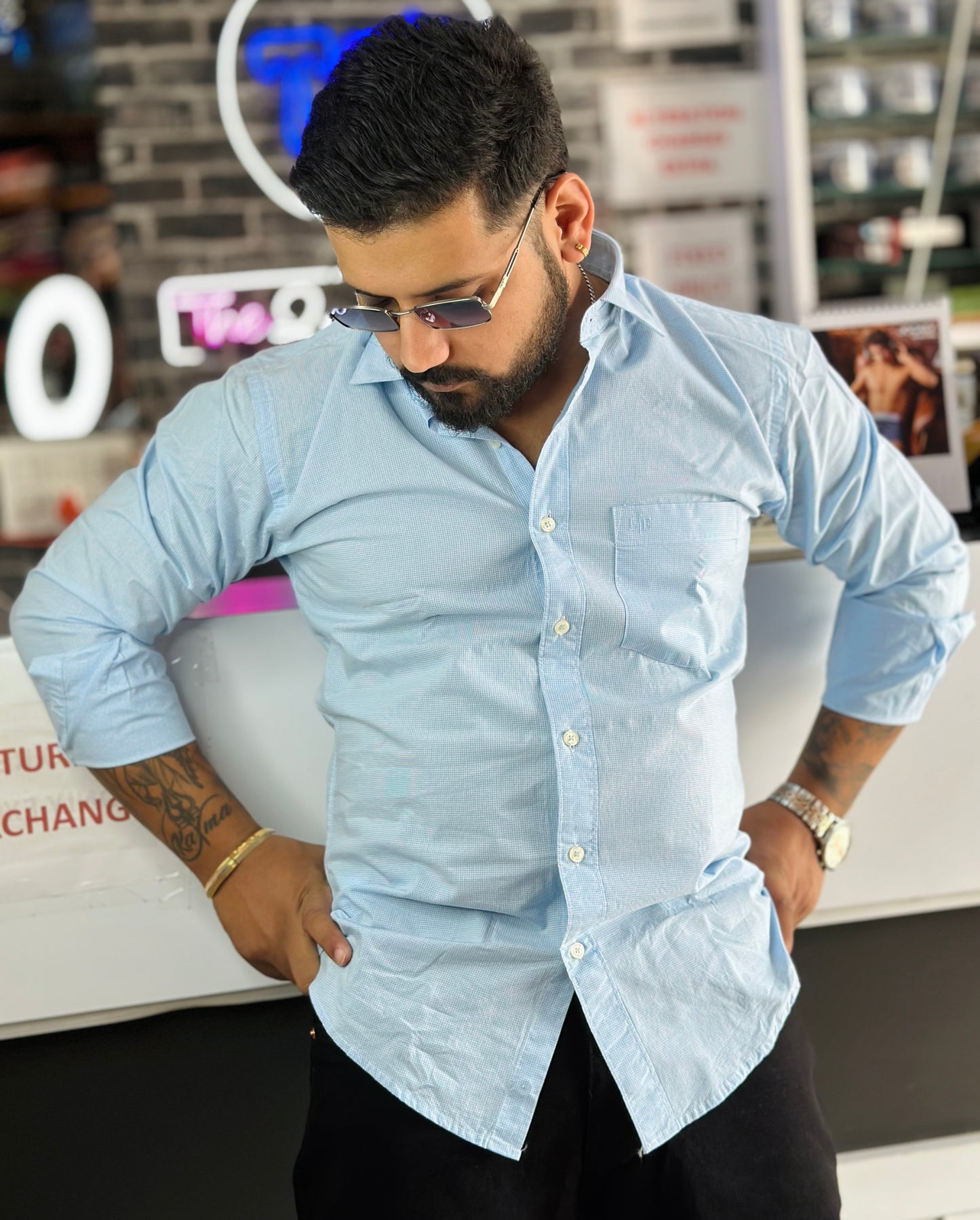Micro check Shirts