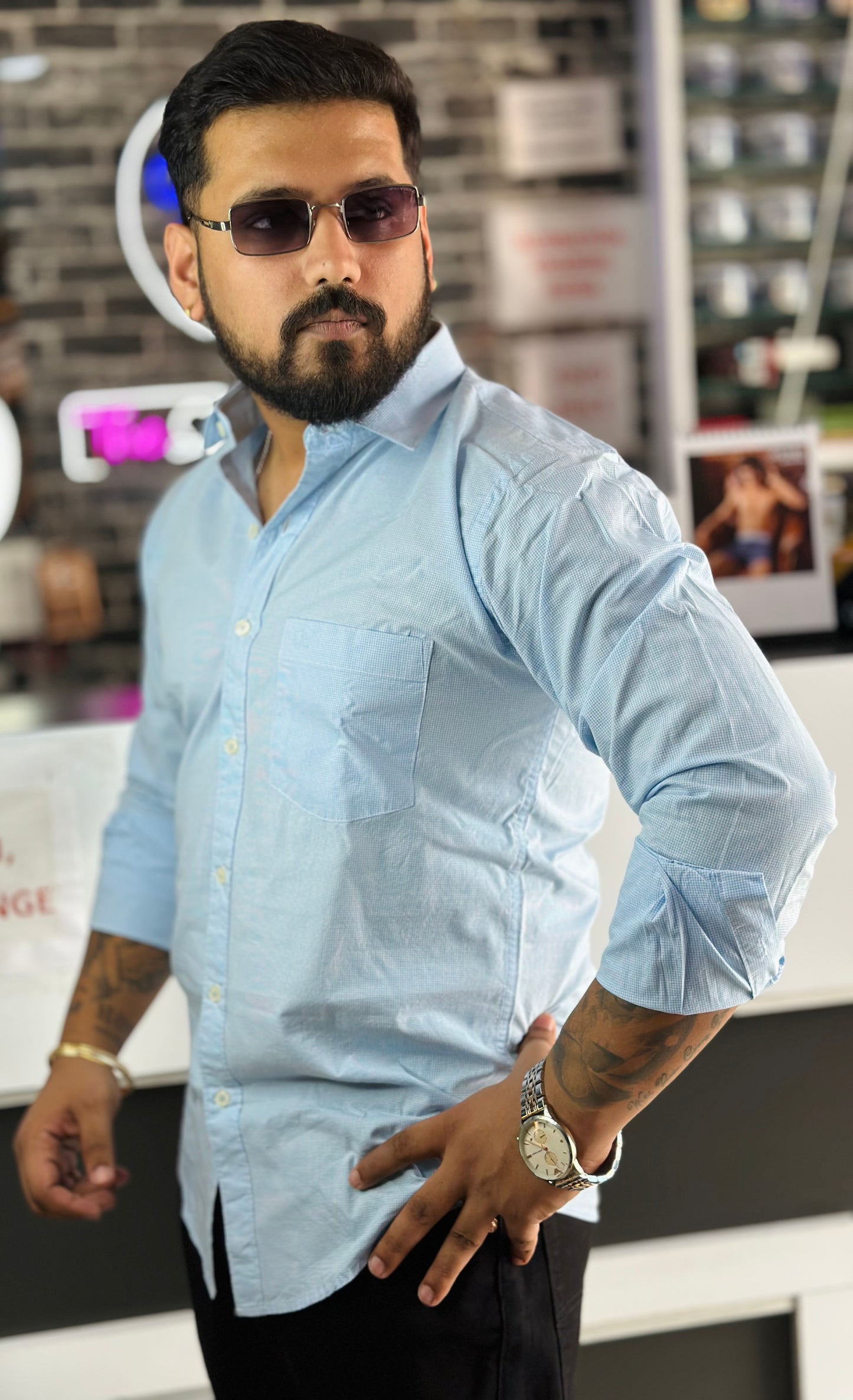 Micro check Shirts