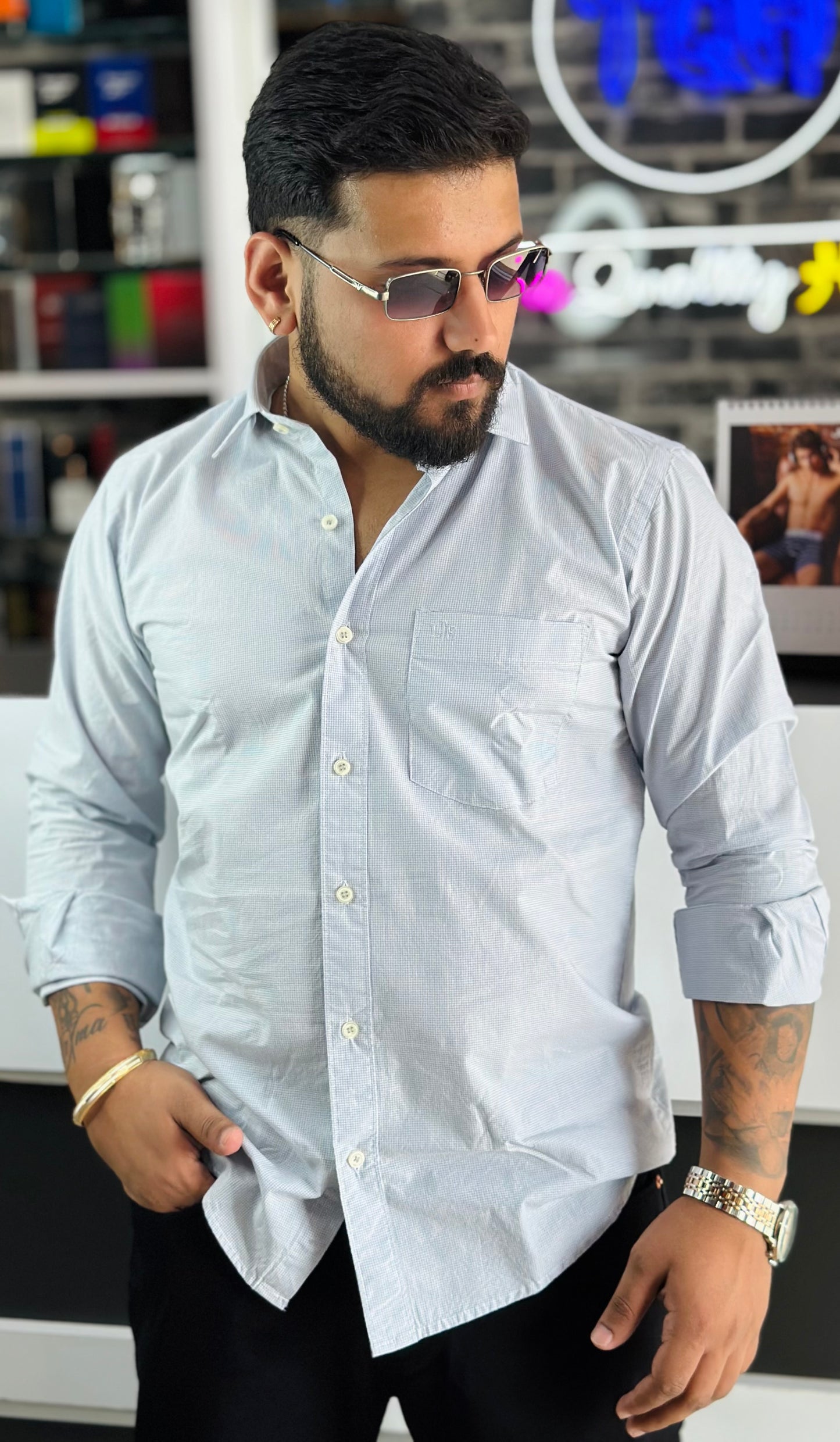 Micro check Shirts