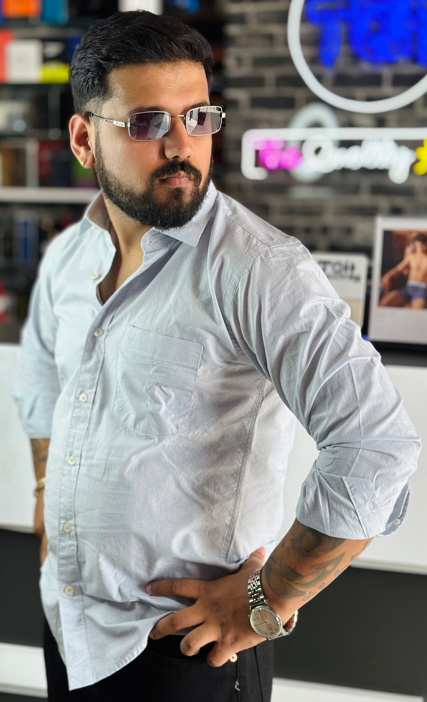 Micro check Shirts