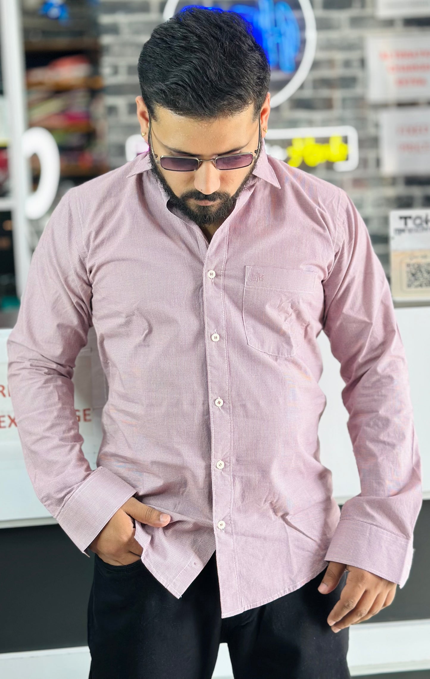 Micro check Shirts