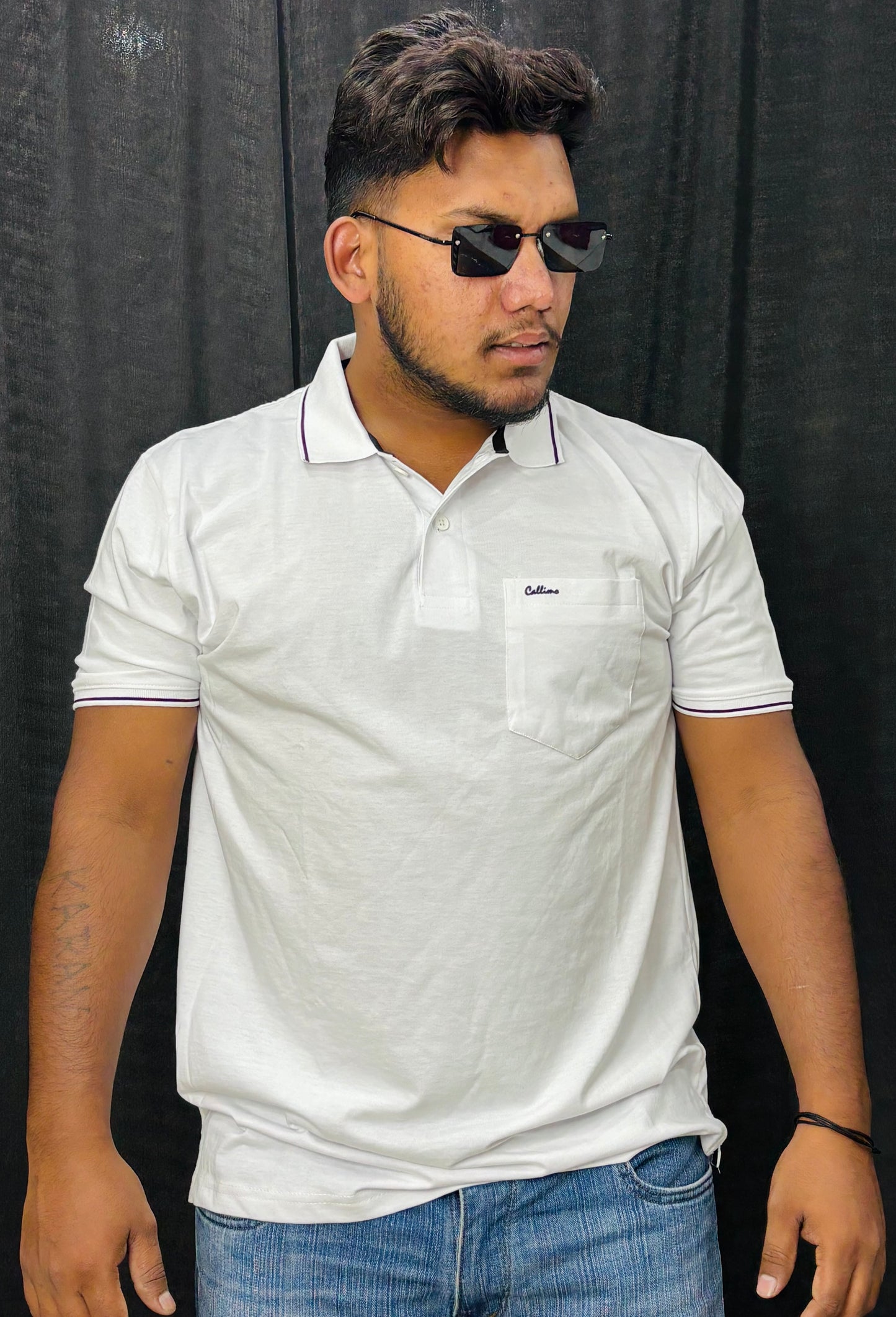 100% Cotton Collar Tee