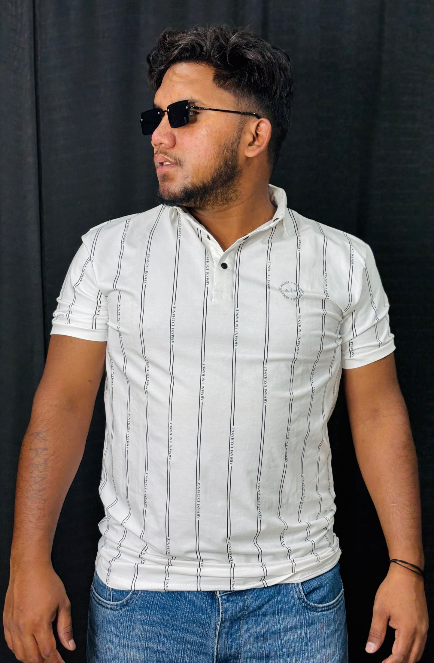 Striped Collar Tee