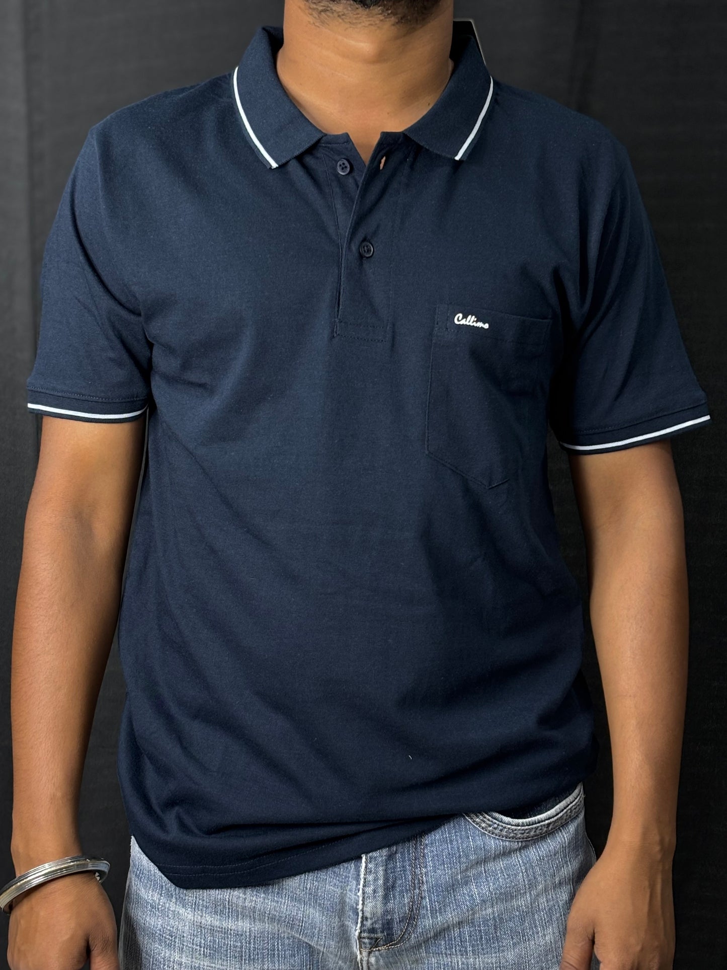 100% Cotton Collar Tee