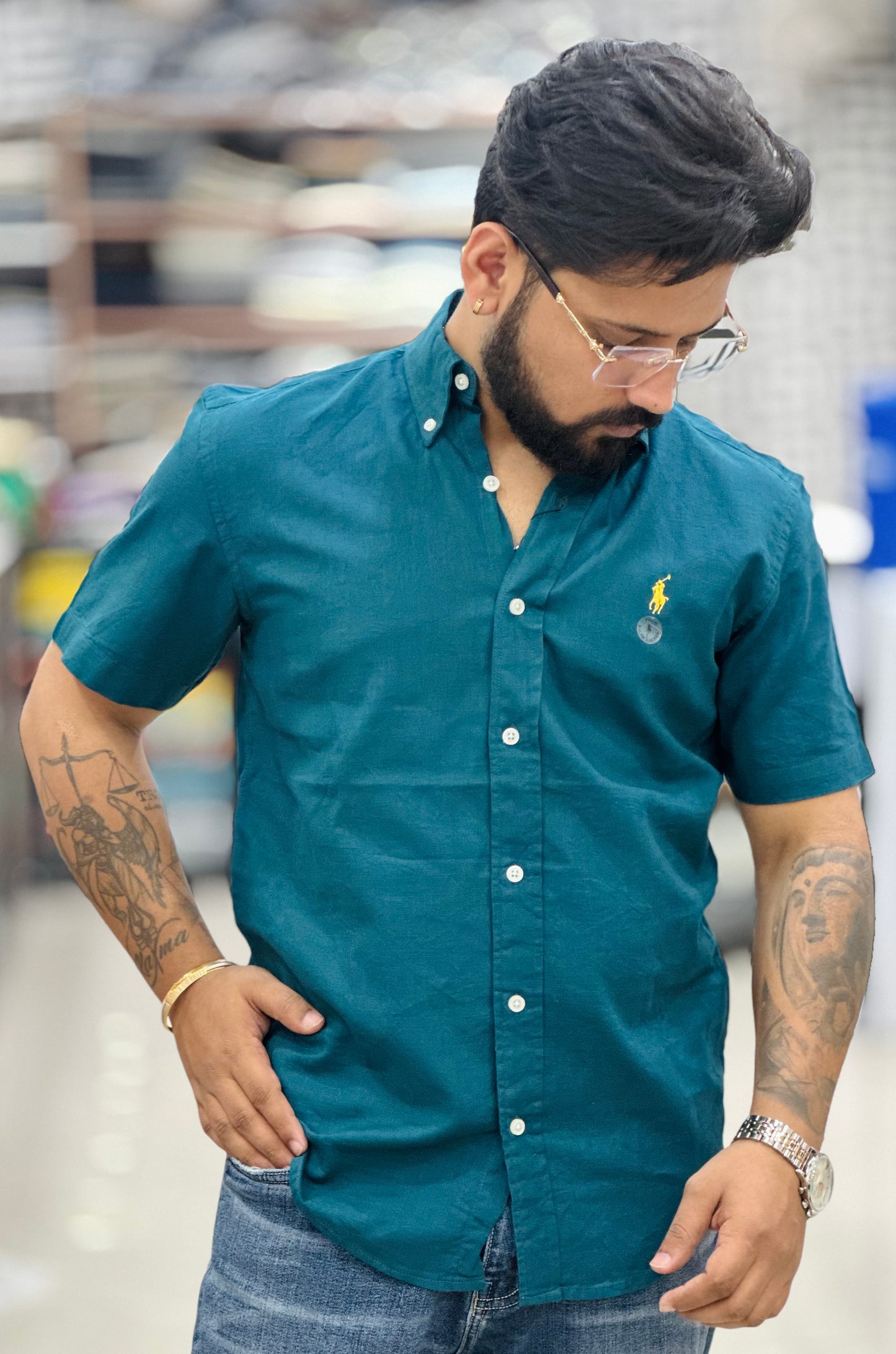 Linen Half Shirt