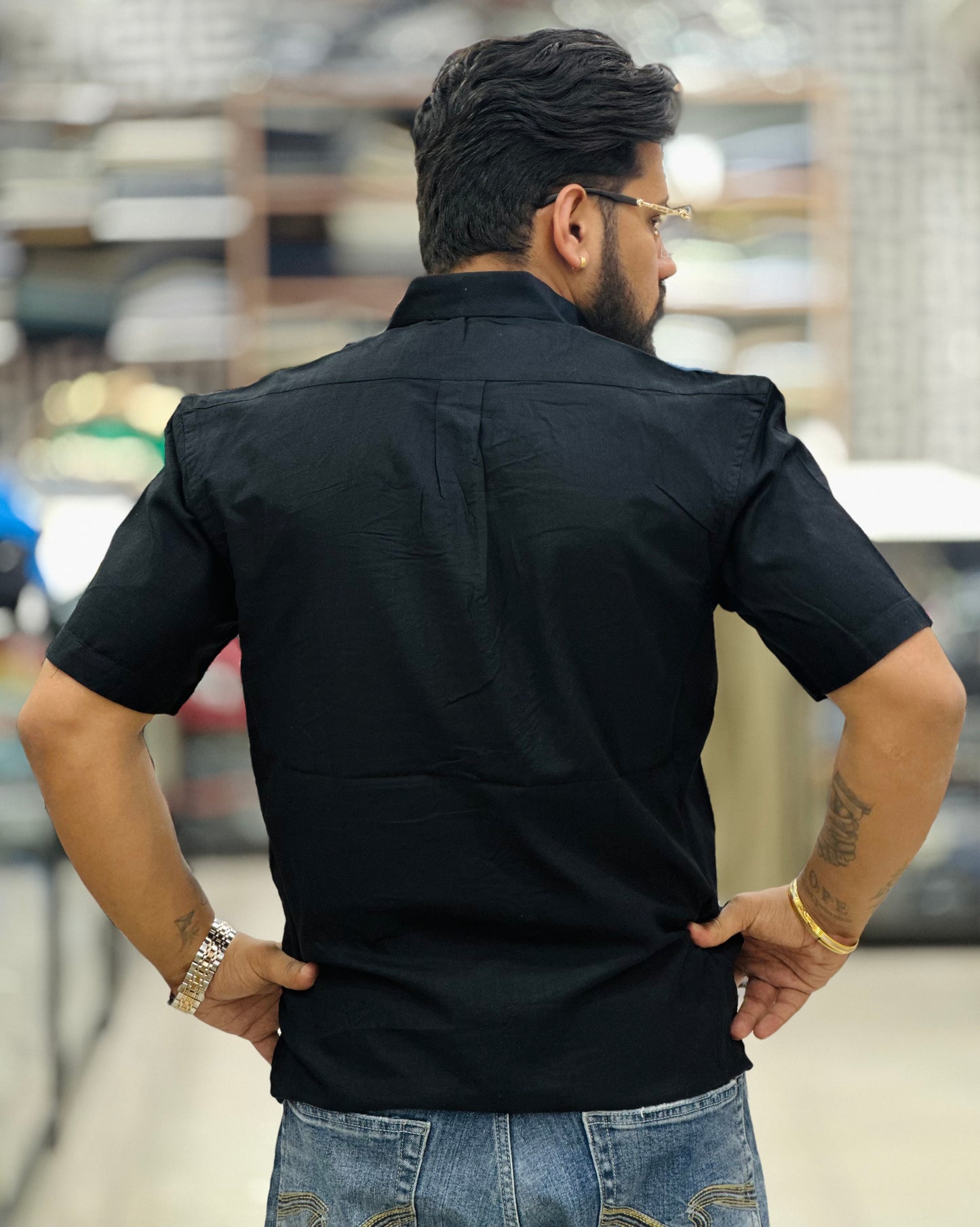 Linen Half Shirt
