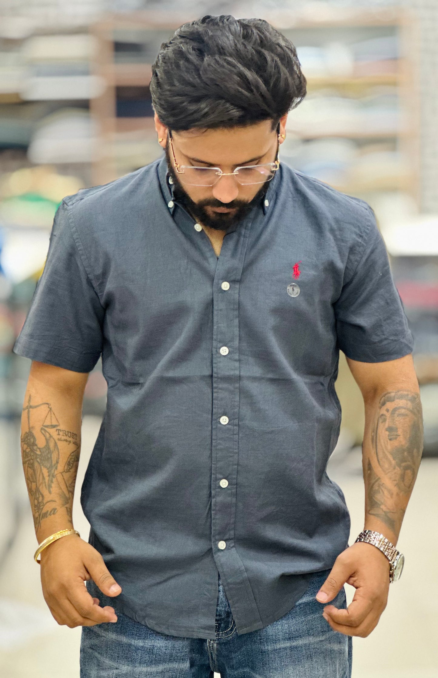 Linen Half Shirt