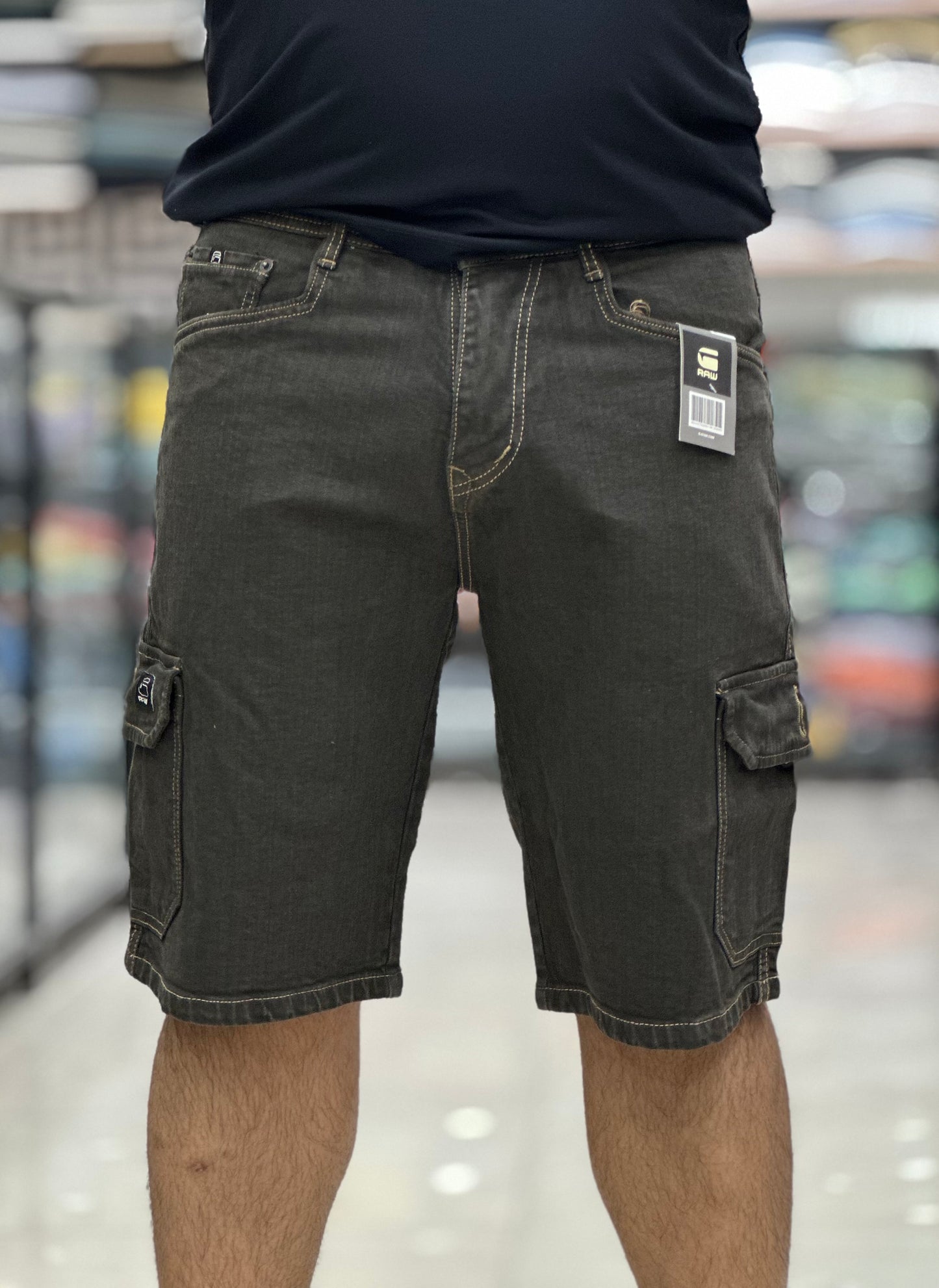 Cargo Denim Shorts