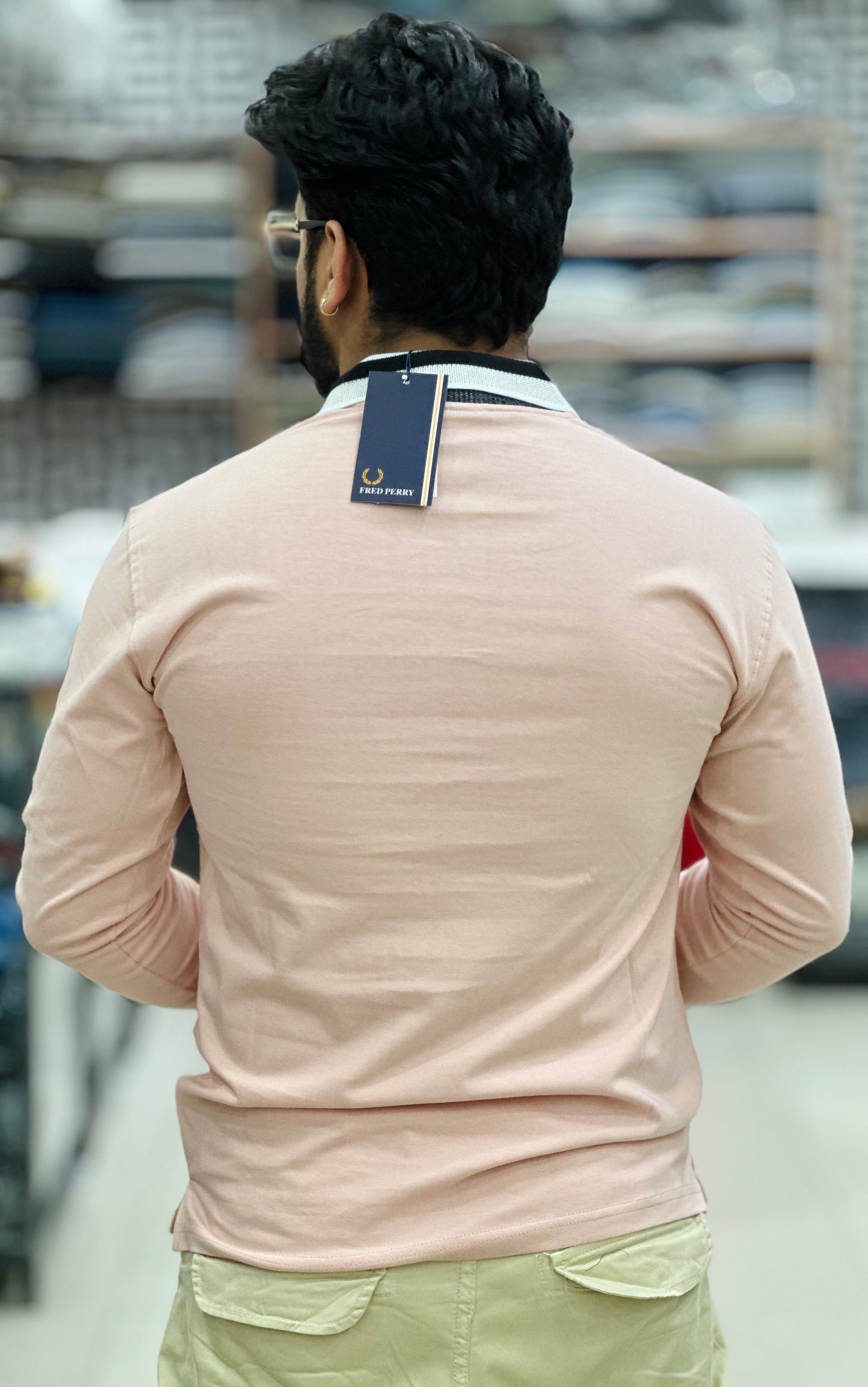 Premium collar tee Full sleeves article Cotton lycra fabric