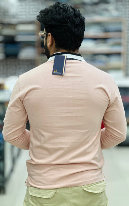 Premium collar tee Full sleeves article Cotton lycra fabric