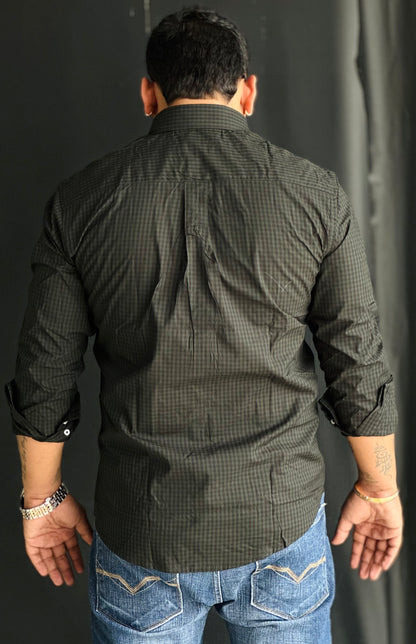 Dark Micro-Check Shirt
