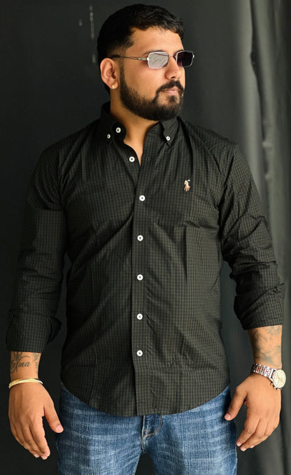 Dark Micro-Check Shirt