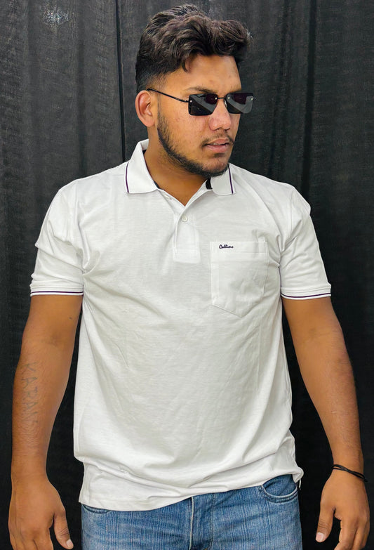 100% Cotton Collar Tee