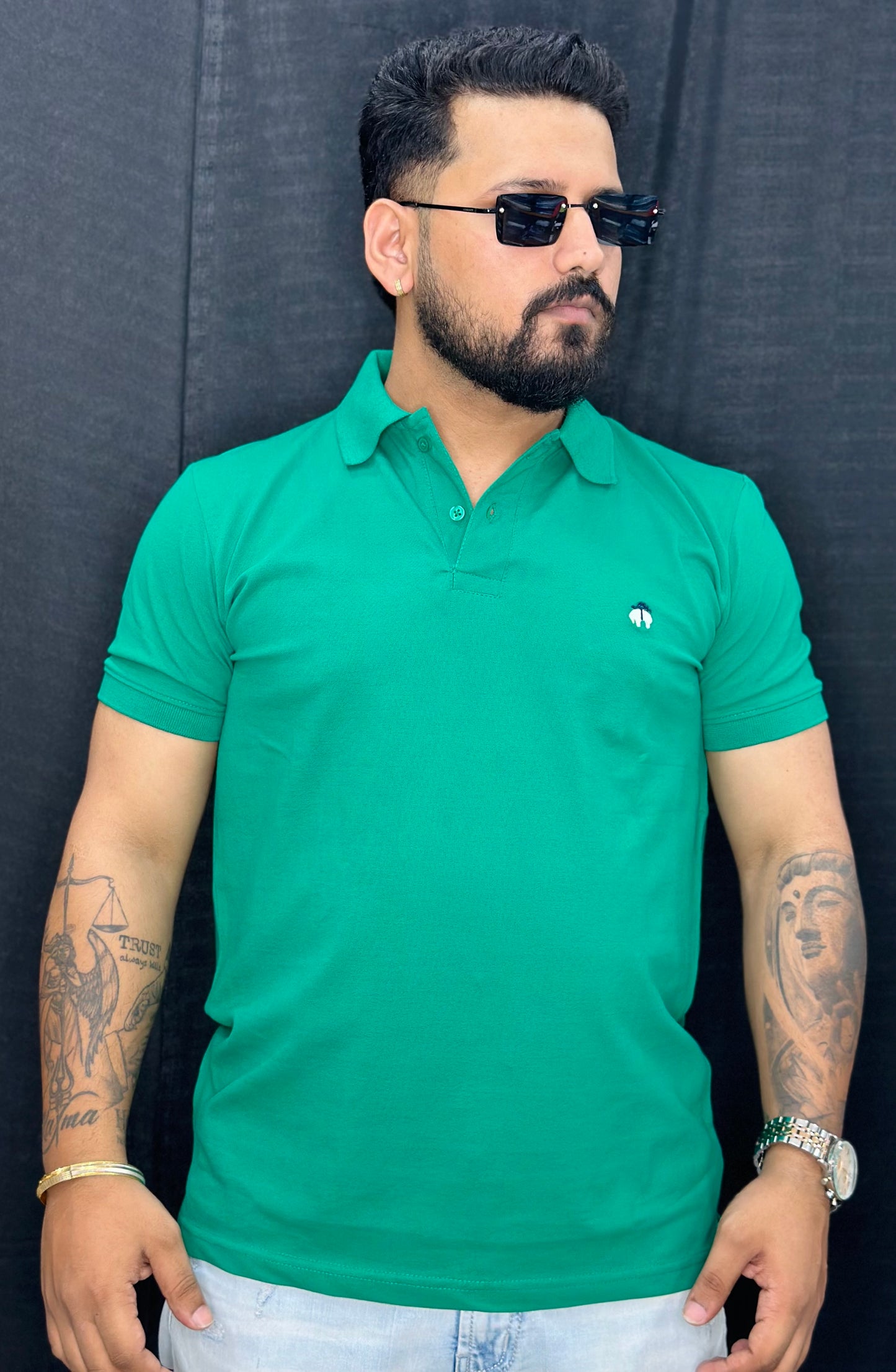 Supima Stretch Solid Slim Fit Polo