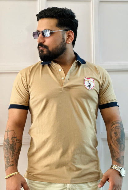 Super Combed Cotton Rich Solid Half Sleeve Polo