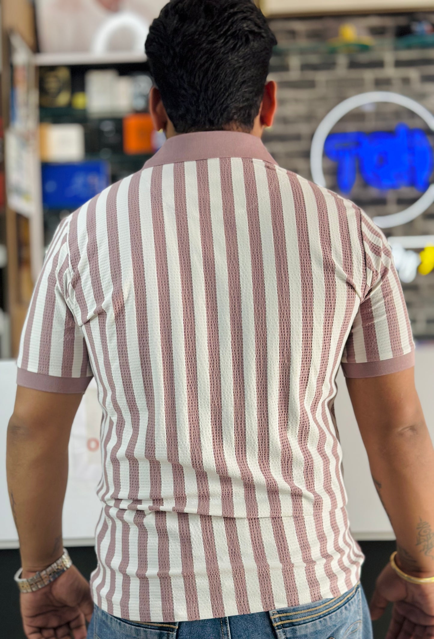 Vertical Striped Polos