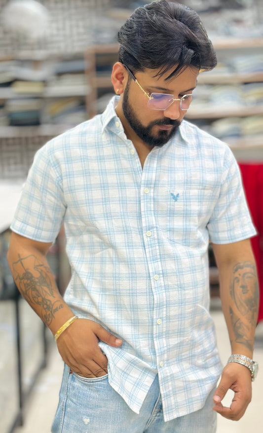Knitting Check Shirt
